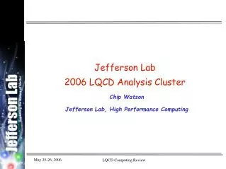 Jefferson Lab 2006 LQCD Analysis Cluster