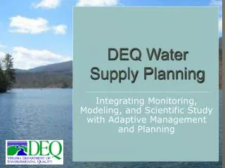 DEQ Water Supply Planning