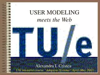 USER MODELING meets the Web