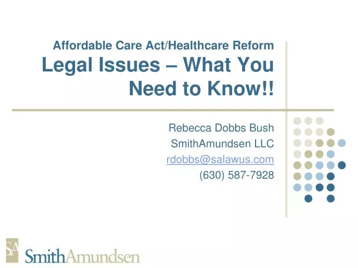 affordable care act healthcare reform legal issues what you need to know