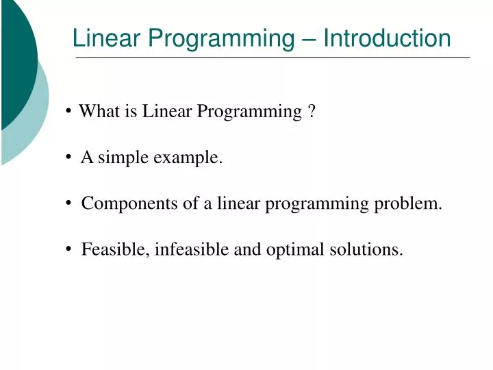 linear programming introduction