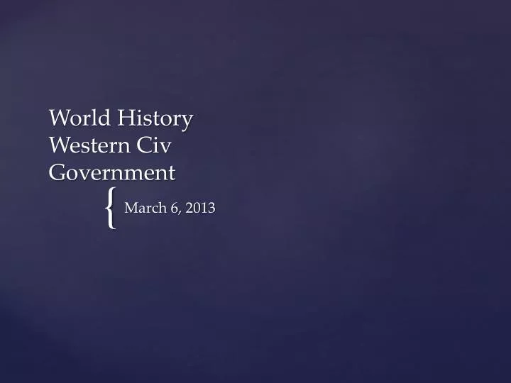 world history western civ government