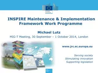 INSPIRE Maintenance &amp; Implementation Framework Work Programme