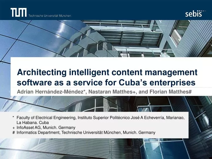 architecting intelligent content management software as a service for cuba s enterprises