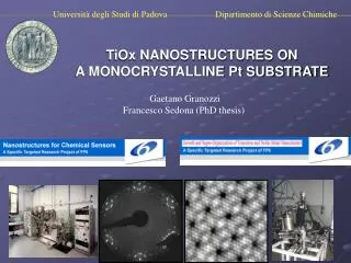 Gaetano Granozzi Francesco Sedona (PhD thesis)