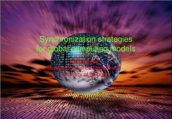 synchronization strategies for global computing models