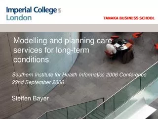 Modelling and planning care services for long-term conditions