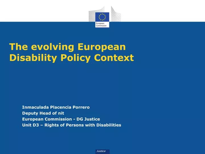 the evolving european disability policy context