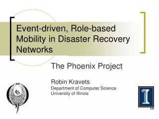 Event-driven, Role-based Mobility in Disaster Recovery Networks