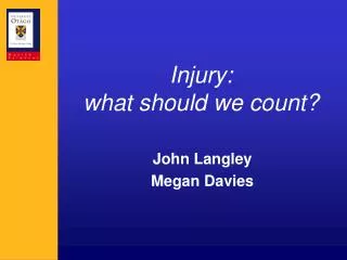 Injury: what should we count?