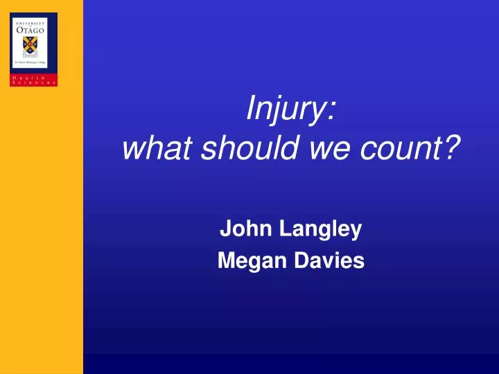 injury what should we count