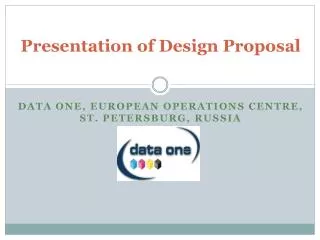 Presentation of Design Proposal