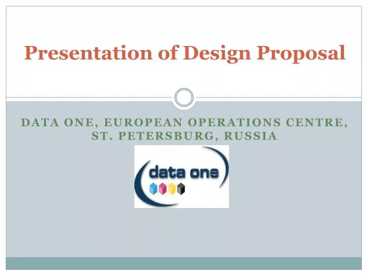 presentation of design proposal