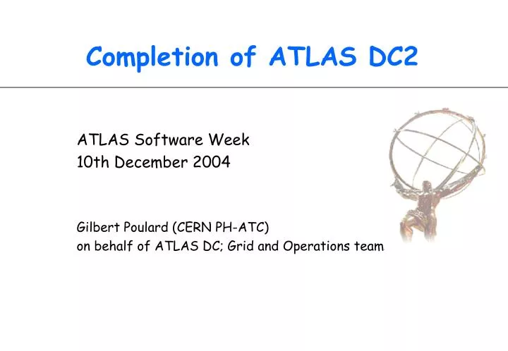 completion of atlas dc2