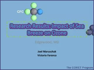 Research Results: Impact of Sea Breeze on Ozone