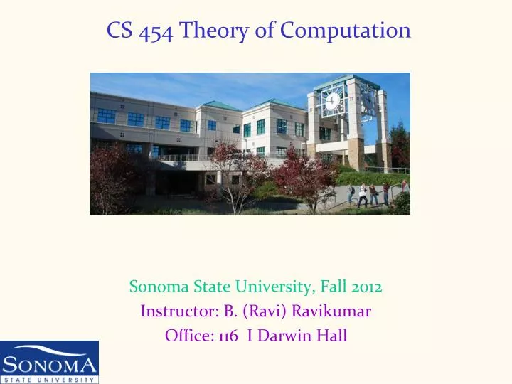 cs 454 theory of computation