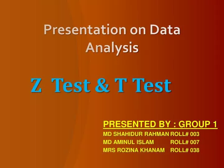 presentation on data analysis