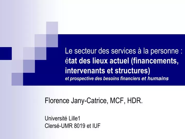 florence jany catrice mcf hdr universit lille1 clers umr 8019 et iuf