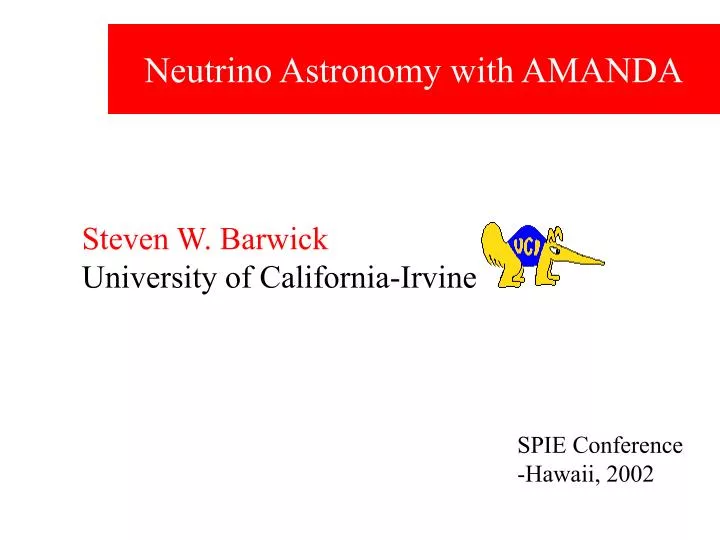 neutrino astronomy with amanda