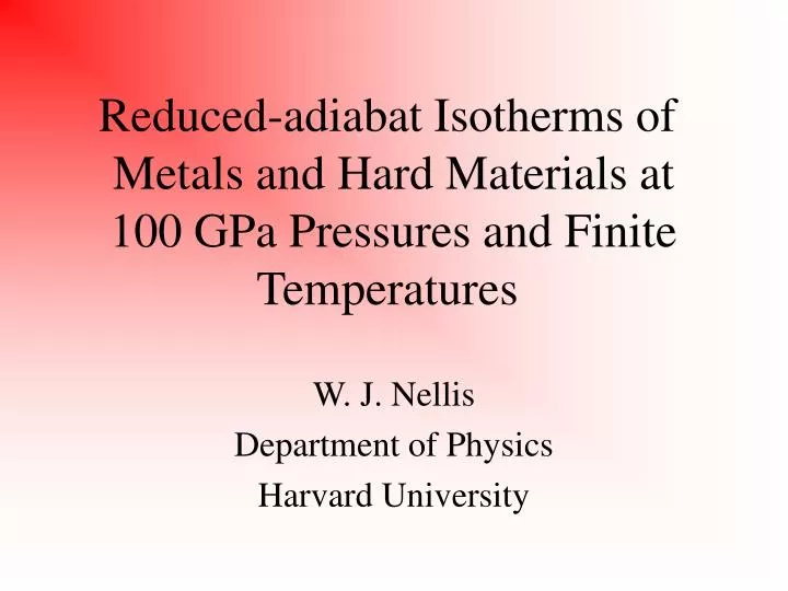 reduced adiabat isotherms of metals and hard materials at 100 gpa pressures and finite temperatures
