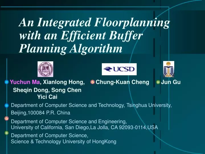 an integrated floorplanning with an efficient buffer planning algorithm