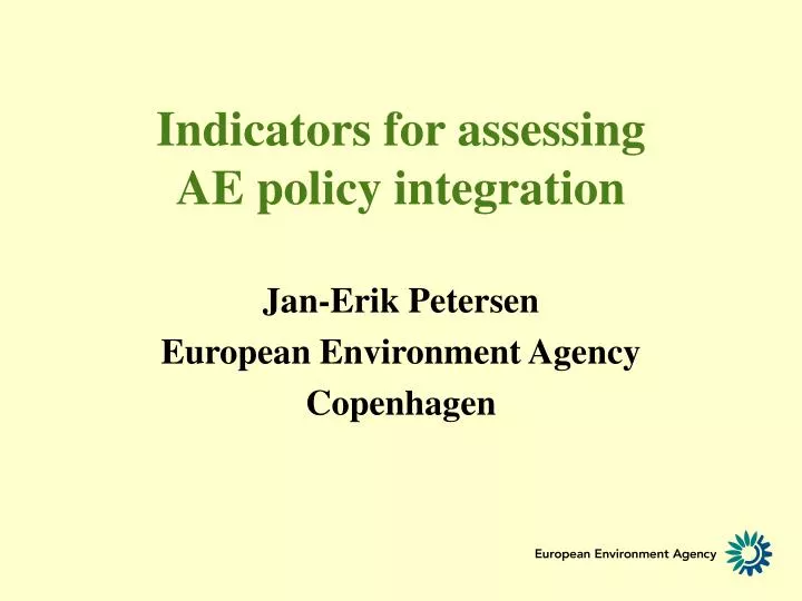 indicators for assessing ae policy integration