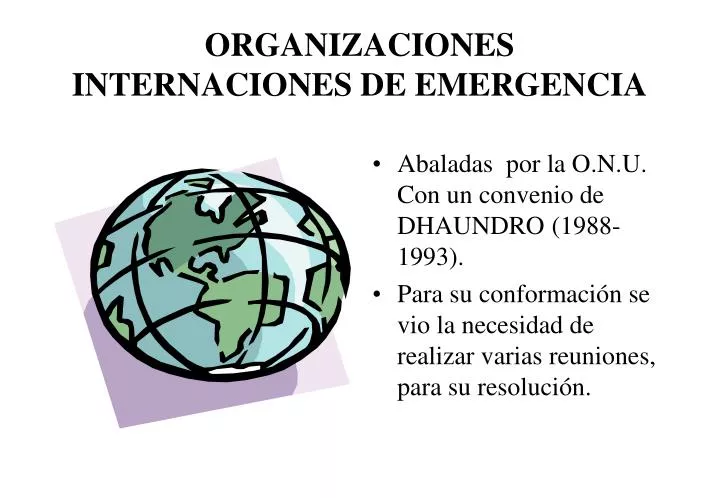 organizaciones internaciones de emergencia