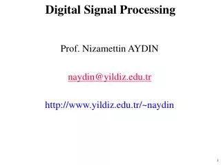 Digital Signal Processing