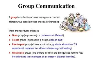 Group Communication