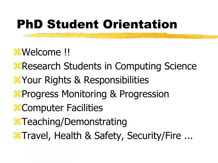 phd student orientation