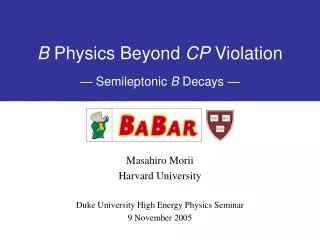 b physics beyond cp violation semileptonic b decays