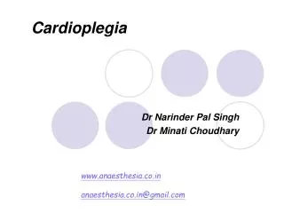 Dr Narinder Pal Singh Dr Minati Choudhary