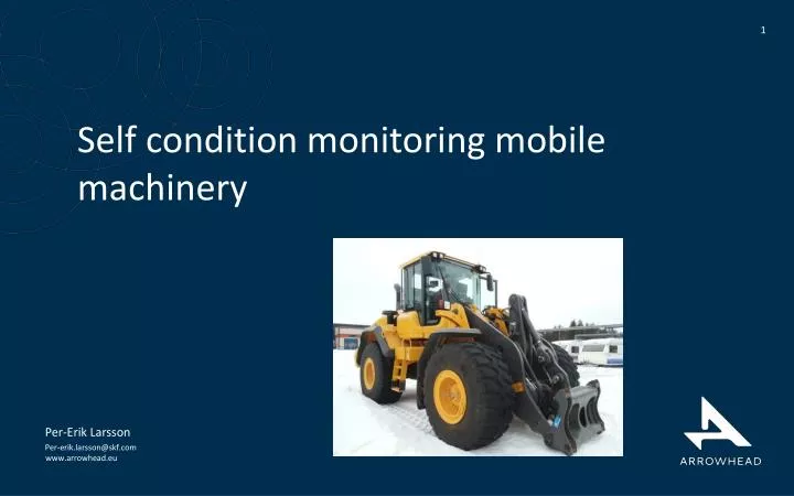 self condition monitoring mobile machinery