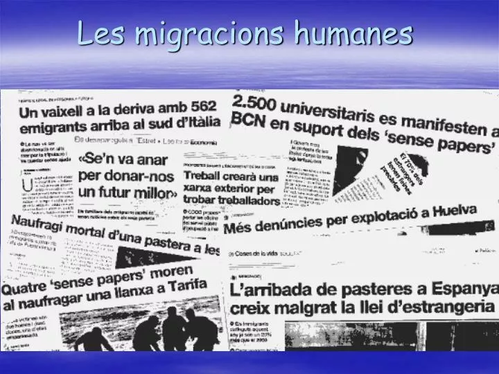 les migracions humanes