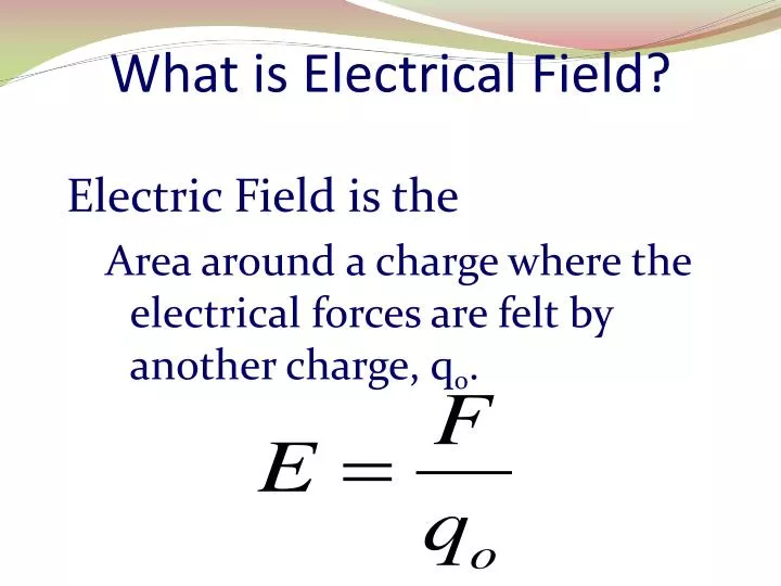 what is electrical field