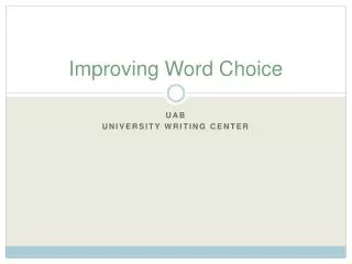 Improving Word Choice