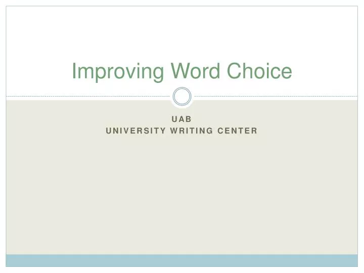 improving word choice