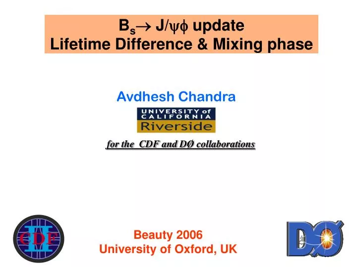 b s j update lifetime difference mixing phase