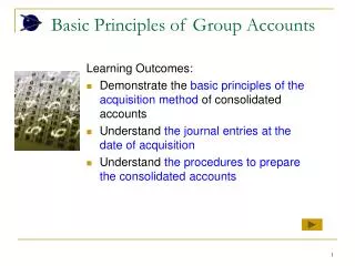 Basic Principles of Group Accounts