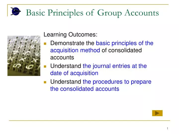 basic principles of group accounts