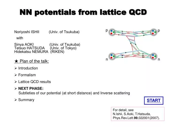 nn potentials from lattice qcd