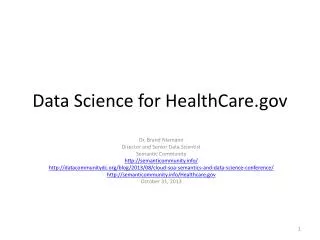 Data Science for HealthCare