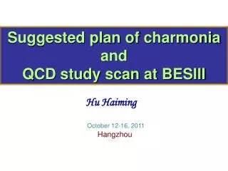 Suggested plan of charmonia and QCD study scan at BESIII