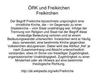 rk und freikirchen