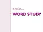WORD STUDY - slide 1