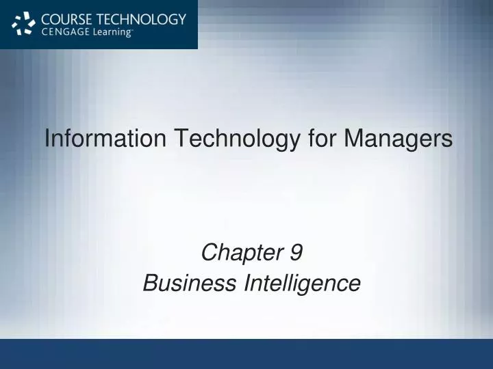 information technology for managers
