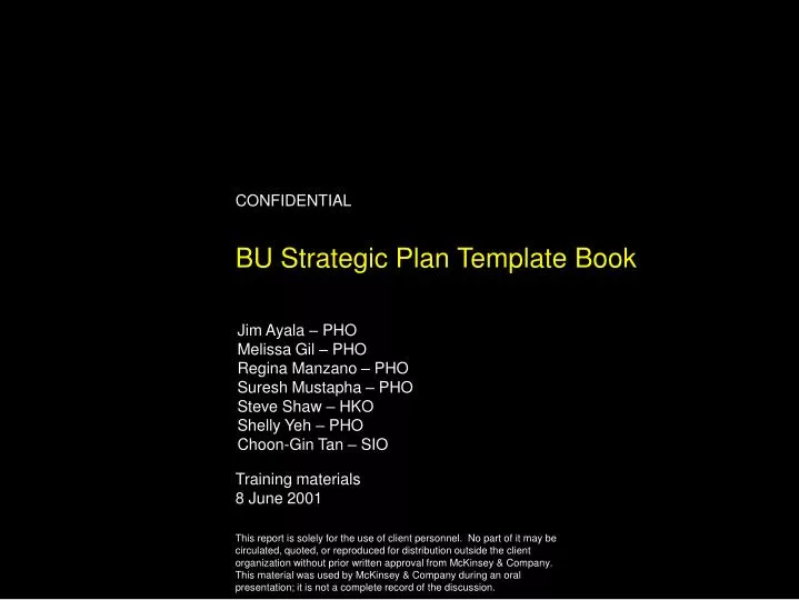 bu strategic plan template book