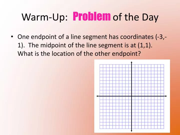 warm up problem of the day