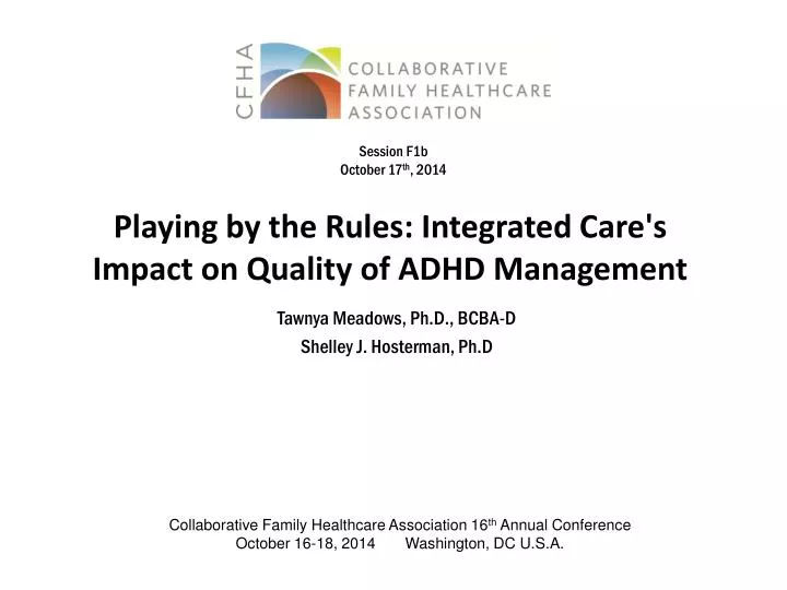 playing by the rules integrated care s impact on quality of adhd management