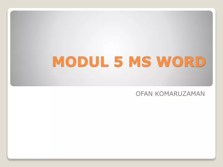 modul 5 ms word